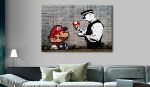 Quadro - Mario e Poliziotto di Banksy