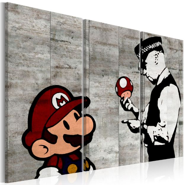 Quadro - Banksy: Mario Bros
