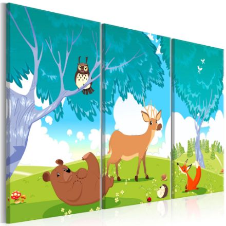 Quadro - Amici Animali (3 pannelli)