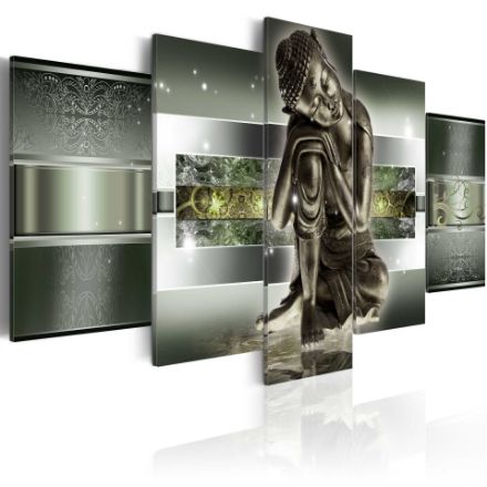 Quadro - Buddha assonnato in verde