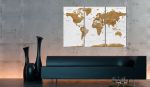 Quadro - Mappa del mondo: Poesia Bianca