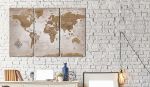 Quadro - Mappa del mondo: Nota Colorata