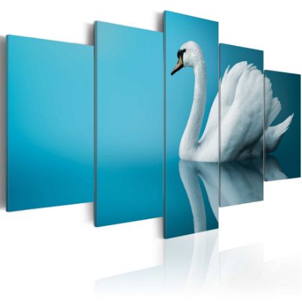 Quadro - Cigno in azzurro
