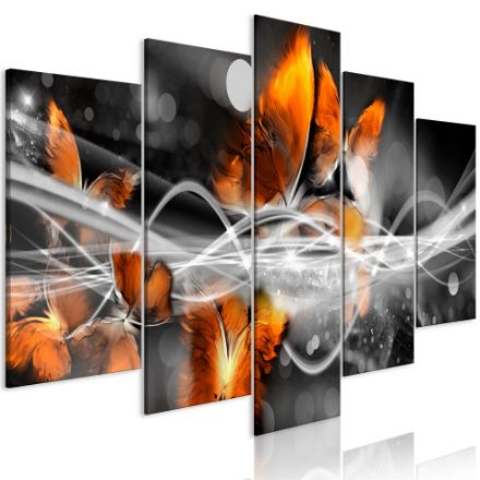  Quadro - Sciame di Farfalle Grigio