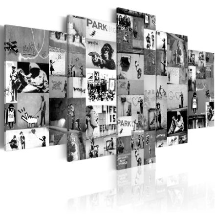 Quadro - Banksy: Graffiti Collage IV