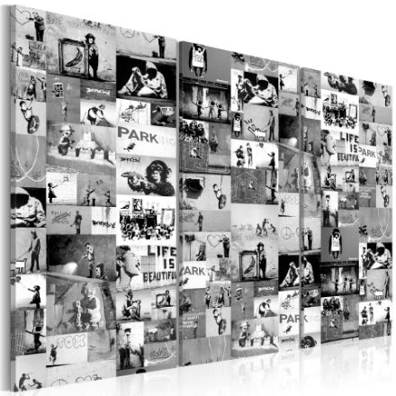 Quadro - Banksy: Graffiti Collage III
