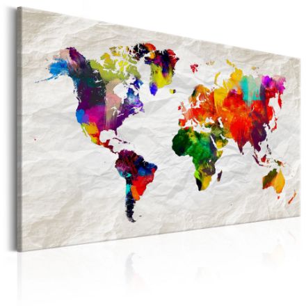 Quadro - Mappa del mondo: Rainbow Madness