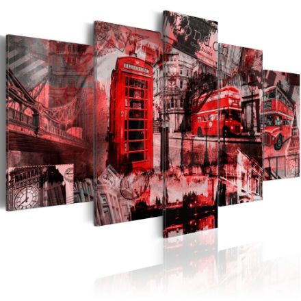 Quadro - Collage londinese: 5 pezzi
