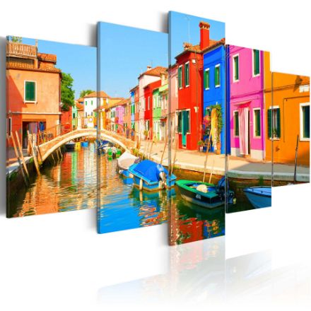Quadro -  Lungomare nei colori dell'arcobaleno
