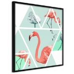 Poster - Mosaico tropicale con fenicotteri