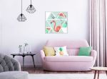 Poster - Mosaico tropicale con fenicotteri