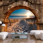Fotomurale adesivo - Arco e Spiaggia