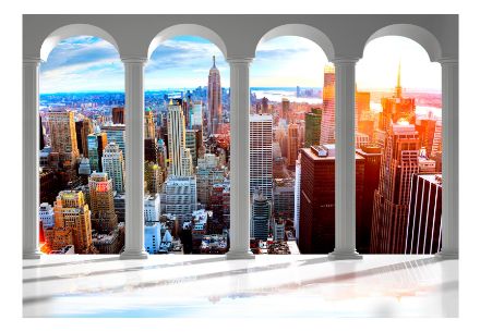 Fotomurale adesivo - Pilastri e New York