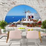 Fotomurale adesivo - Viaggio a Santorini
