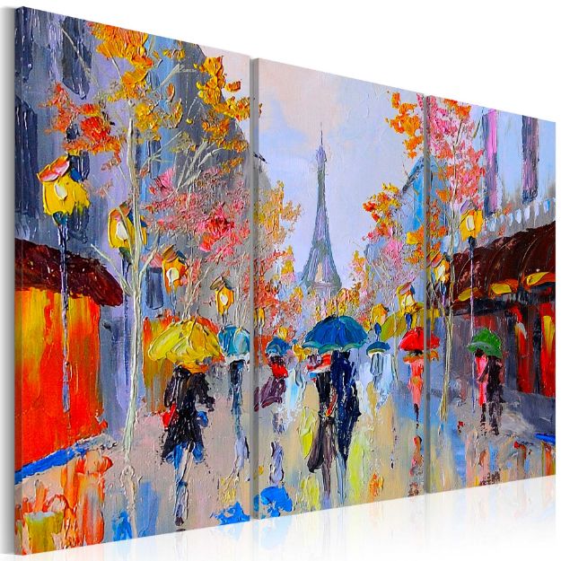 Quadro dipinto - Parigi piovosa