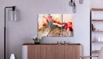 Quadro dipinto - Papaveri frustati dal vento