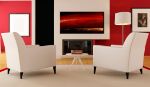 Quadro dipinto - Rossetto rosso