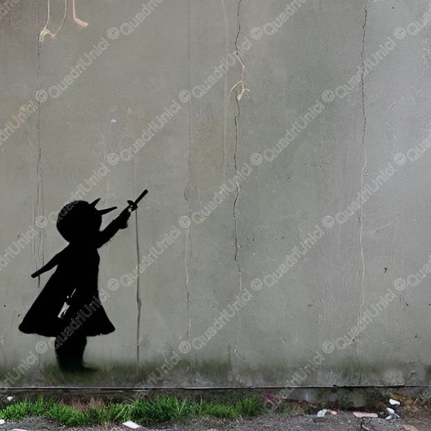 QuadroUnico - Banksy: Bambina Oscura