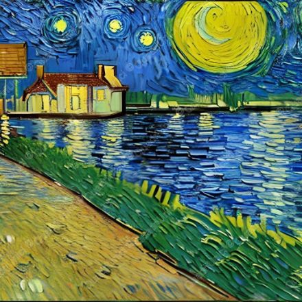 QuadroUnico - van Gogh: Casa sul Lago