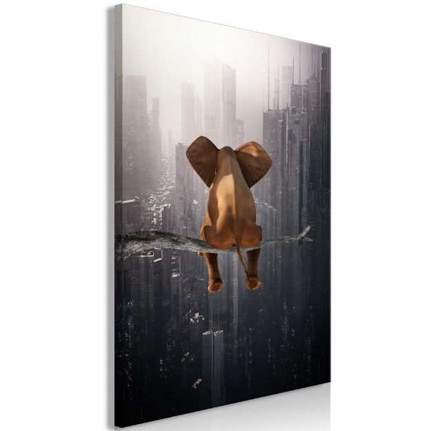 Quadro - Elefante nella grande città
