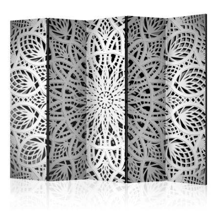 Paravento -  Mandala Bianco 5 pannelli 