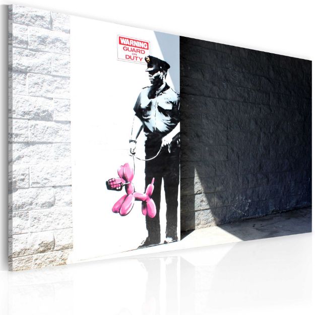 Quadro - Poliziotto e cane rosa (Banksy)