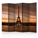 Paravento -  I colori della sera di Parigi 5 pannelli 