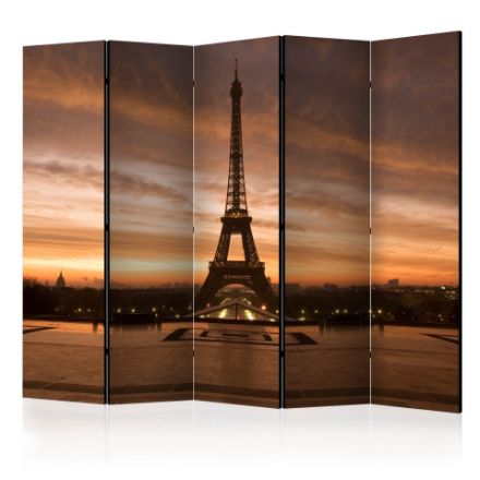 Paravento -  I colori della sera di Parigi 5 pannelli 