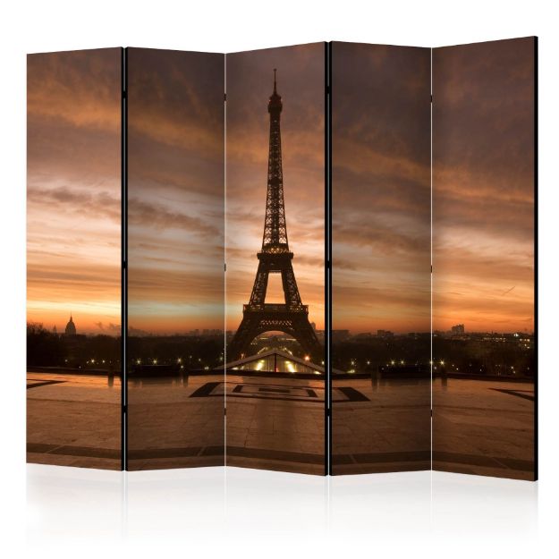 Paravento -  I colori della sera di Parigi 5 pannelli 